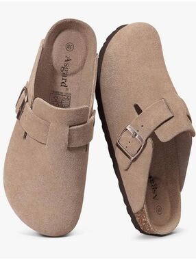 Asgard Women's Suede Clogs Leather Mules Arch Support Asgard Women's Suede Clogs